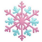 pastel pink snowflake  sticker