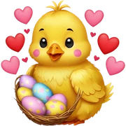 🐣 surrounded by heart emojis  sticker