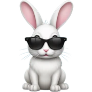 Bunny with sunglasses  sticker