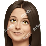 smiling girl with brown hair sticker