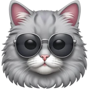 Cat with sunglasses sticker