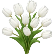 white tulip bouquet  sticker