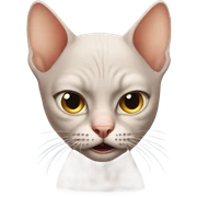 Angry hairless cat sticker