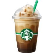 Starbuck ice coffee with ice cubes sticker