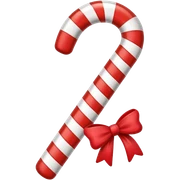 Candy cane sticker
