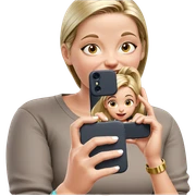 girl with phone on white sticker