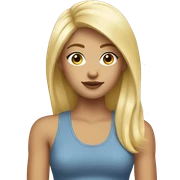 stylish girl in tank top and blond hair  sticker