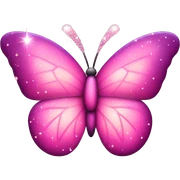 pink butterfly with sparkles sticker