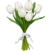 white tulip bouquet  sticker
