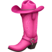Pink cowgirl boot sticker