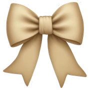 Beige bow sticker