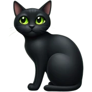 Black cat sticker