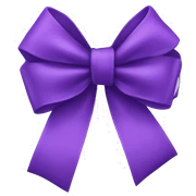 purple bow sticker