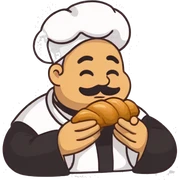 praying croissant sticker