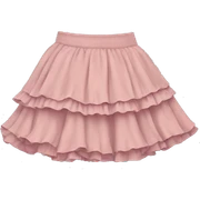 Dusty rose ruffle skirt no model sticker