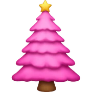 Pink Christmas tree  sticker