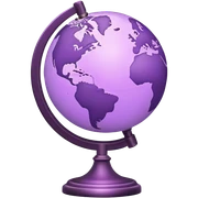 light purple globe  sticker