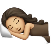 Brunette girl sleeping sticker