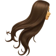 long brown hair from the back sticker