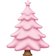 pastel pink christmas tree sticker