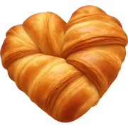 Croissant heart sticker