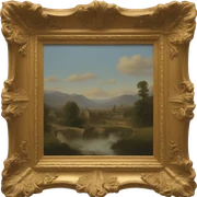 painting in frame sticker