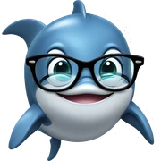 Dolphin with glasses sticker