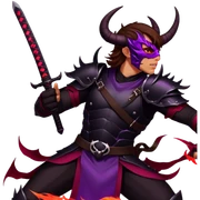 Demon-Horned Warrior sticker