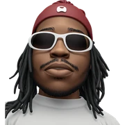stylish boy with dreadlocks sticker