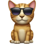 Cat with sunglasses sticker