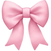 light pink bow on light pink bow sticker