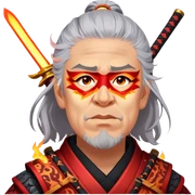 Fire-Wielding Samurai sticker