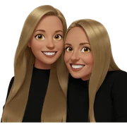 blonde girls sharing a smile sticker