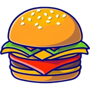 fancy gold-plated burger with gold leaf sticker