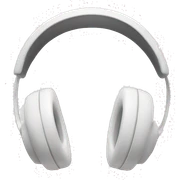 white headphone sticker