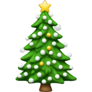 White Christmas tree sticker