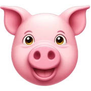 pink heart in pig sticker