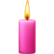 Pink candle sticker