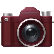 burgundy camera  sticker