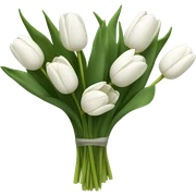 white tulip bouquet  sticker