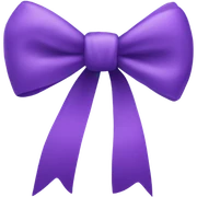 Purple bow sticker
