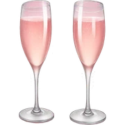 pretty pink champagne glasses sticker