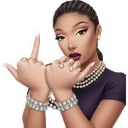 elegant girl with jewelry sticker
