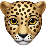 Leopard with glitter  sticker