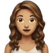 Brown hair girl sticker