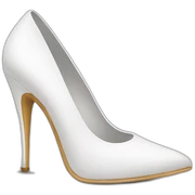 White high heel sticker