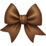 Brown bow sticker