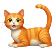Orange cat sticker