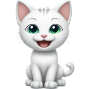 Happy kitten sticker