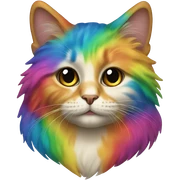 Rainbow cat sticker